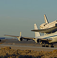 Space Shuttle Endeavour departs Edwards AFB December 10 2008 Multiple Exposure